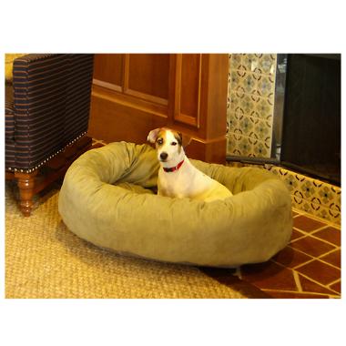 Picture of Majestic Pet 78899567306 32 in. Bagel Dog Pet Bed Suede Sage