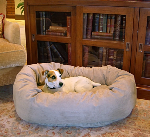 Picture of Majestic Pet 78899567505 52 in. Bagel Dog Pet Bed Suede Stone