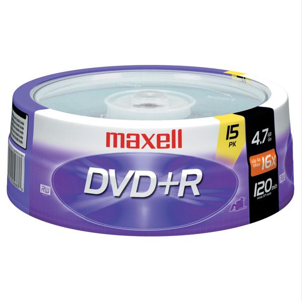 Picture of Maxell 16X Write-Once Dvd+R Spindle - 15 Disk Spindle