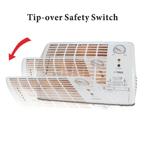 Portable Fan Forced Radiant Heater With Thermostat