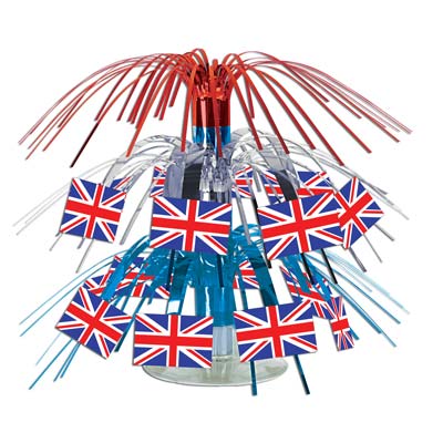 Picture of Beistle 57371 British Flag Mini Cascade Centerpiece - Pack of 12