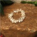 Betty Rocks BBRCQZ142161408T2 8 in. 16 x 14mm Nugget Rondell Crystal Quartz Bracelet Betty Rocks BBRCQZ142161408T2 8 in. 16 x 14mm Nugget Rondell Crystal Quartz Bracelet