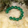 Betty Rocks BBRDGA101120008T1 8 in. 12mm Round Dyed Green Agate Bracelet Betty Rocks BBRDGA101120008T1 8 in. 12mm Round Dyed Green Agate Bracelet