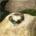 Betty Rocks BBRLBD234251807T3 7 in. 25 x 18mm Flat Oval Labordorite Bracelet Betty Rocks BBRLBD234251807T3 7 in. 25 x 18mm Flat Oval Labordorite Bracelet