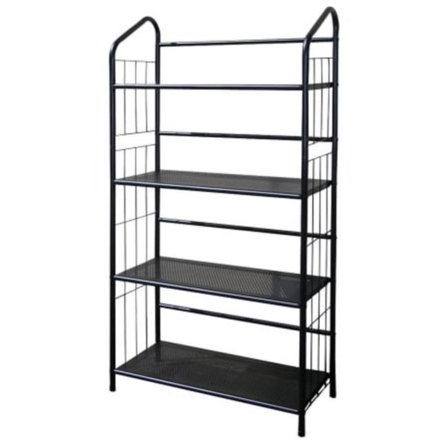 Ore International R597 - 4 4 Tier Metal Book Shelf - Black