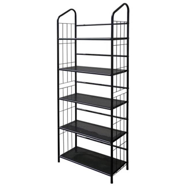Ore International R597 - 5 5 Tier Metal Book Shelf - Black
