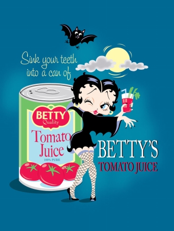 Betty Boop Canvas Painting-Juice