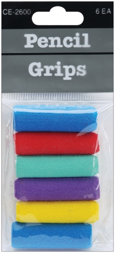 Picture of Baumgartens Pencil Grips 6 Pack ASSORTED Colors (CE-2600)