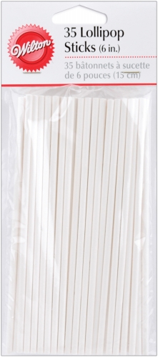 Picture of Wilton W1007 6&amp;quot; White Lollipop Sticks - 35 per Pack