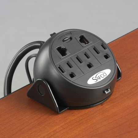 Picture of Safco 2059BL Power Module  3 Outlets  2 RJ-45 Ports  8&apos; Cord