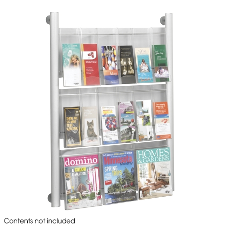Picture of Safco 4134SL Silver Luxe Magazine Rack - 9 pocket