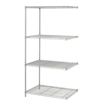 Safco 5289GR Metallic Gray Industrial Add-On Unit- 24 x 36''