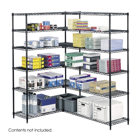 Picture of Safco 5291BL Black Industrial Wire Shelving- 48 x 18&amp;apos;&amp;apos;