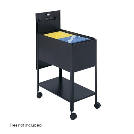 Safco Black Extra Deep Mobile Tub File with Lock- Letter Size