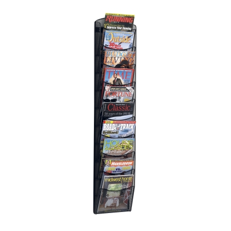 Picture of Safco 5579BL Black 10-Pocket Onyx Magazine Rack