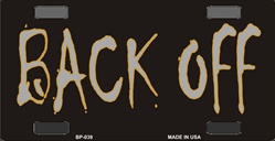 Picture of BP-039 Back off- Bicycle License Plate