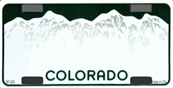 Picture of BP-048 Colorado State Background Blanks Flat- Bicycle License Plates Blanks for Customizing
