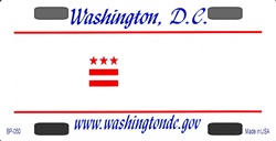 Picture of BP-050 Washington DC State Background Blanks Flat- Bicycle License Plates Blanks for Customizing