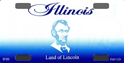 Picture of BP-056 Illinois State Background Blanks Flat- Bicycle License Plates Blanks for Customizing