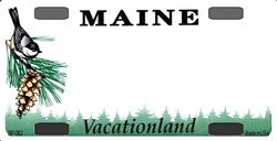 Picture of BP-062 Maine State Background Blanks Flat- Bicycle License Plates Blanks for Customizing