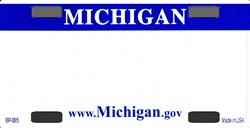 Picture of BP-2237 Michigan State Background Blanks Flat- Bicycle License Plates Blanks for Customizing