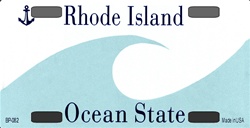 Picture of BP-082 Rhode Island State Background Blanks Flat- Bicycle License Plates Blanks for Customizing