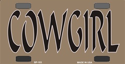 Picture of BP-103 Cowgirl- Bicycle License Plate