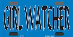 Picture of BP-105 Girl Watcher- Bicycle License Plate