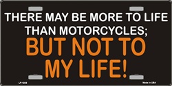 Picture of LP-1243 More to Life than Motorcycles License Plate- X397
