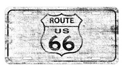 Picture of LP-1252 Route 66 Distressed License Plate Tags- X430