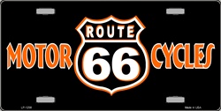 Picture of LP-1258 Route 66 Motorcycles License Plate Tags- X428