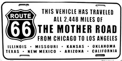 Picture of LP-1259 Route 66- The Mother Road License Plate Tags- X425