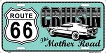 Picture of LP-1261 Route 66 Retro Cruisin License Plate Tags- X431