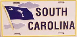 Picture of LP-1289 SC South Carolina Flag License Plate- 80