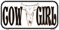 Picture of LP-1294 Cowgirl Cow Girl License Plate- X415