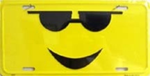 Picture of LP-1297 Sunglasses Cool Smiley License Plate- X081
