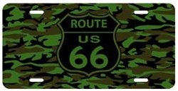 Picture of LP-1303 RT Route 66 Camoflage License Plate- X410