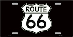 Picture of LP-1304 RT Route 66 Black and White License Plate- 2671