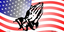 Picture of LP-1321 American Flag with Praying Hands License Plates Tags