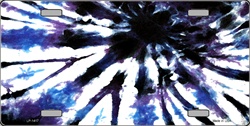 LP-1417 Blue and Purple Splash Tie-Dye Flat Automotive License Plates Blanks for Customizing -  Smart Blonde