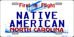 LP-1430 North Carolina State Background License Plates- Native American