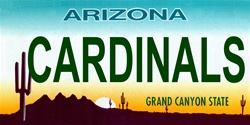 LP-2033 Arizona State Background License Plates- Cardinals