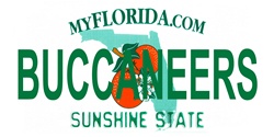 Florida State Background License Plates- Buccaneers