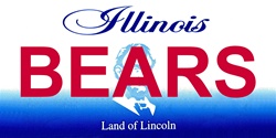 Illinois State Background License Plates- Bears