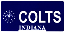 Indiana State Background License Plates- Colts