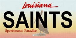 Louisiana State Background License Plates- Saints