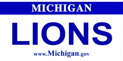 Michigan State Background License Plates- Lions