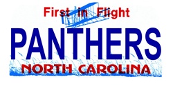 North Carolina State Background License Plates- Panthers