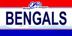 LP-2055 Ohio State Background License Plates- Bengals