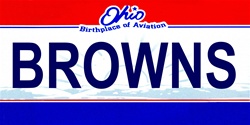 LP-2056 Ohio State Background License Plates- Browns